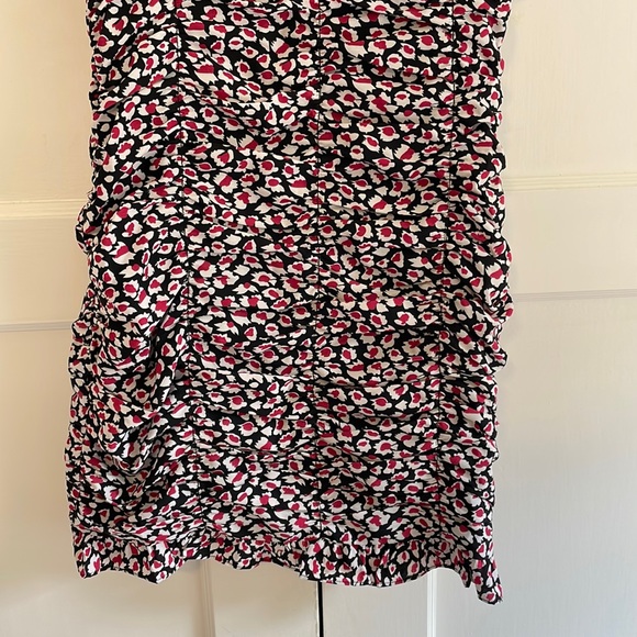 Lush Floral Print Ruched Bodycon Mini Dress - Picture 3 of 10
